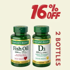Fish Oil 1200mg Plus Omega 3 & Vitamin D3-125 mcg